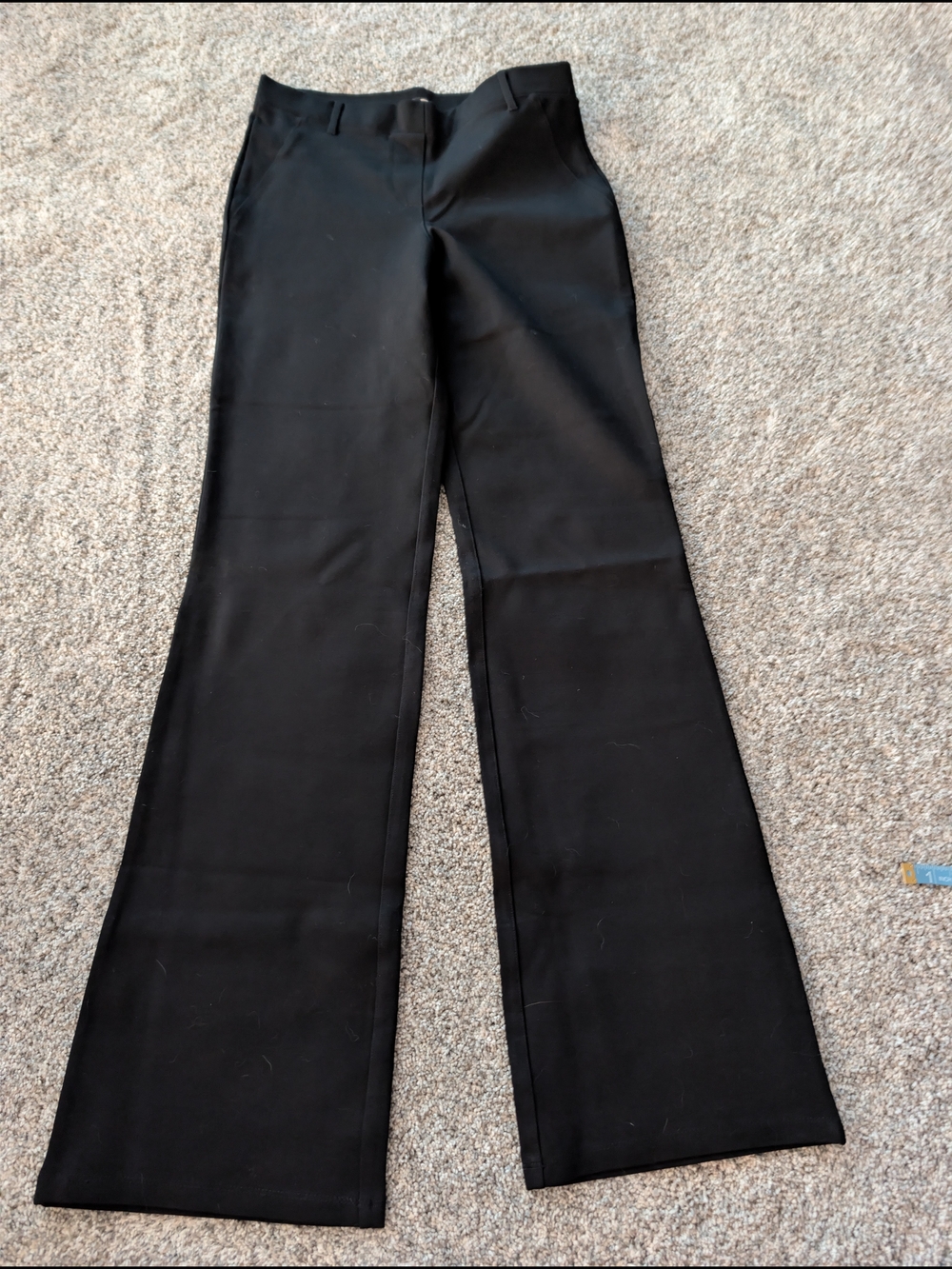 Quince Ultra-Stretch Ponte Bootcut Pants Black Size S Regular 30" Inseam